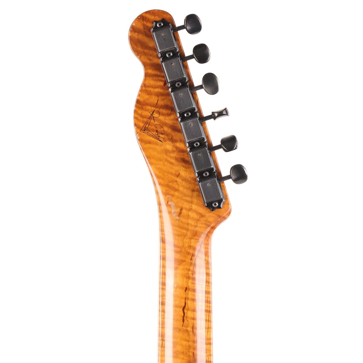 Fender Custom Shop 50s Telecaster Relic Blood Orange Roasted Alder and Flame Maple Masterbuilt Dennis Galuszka — 5
