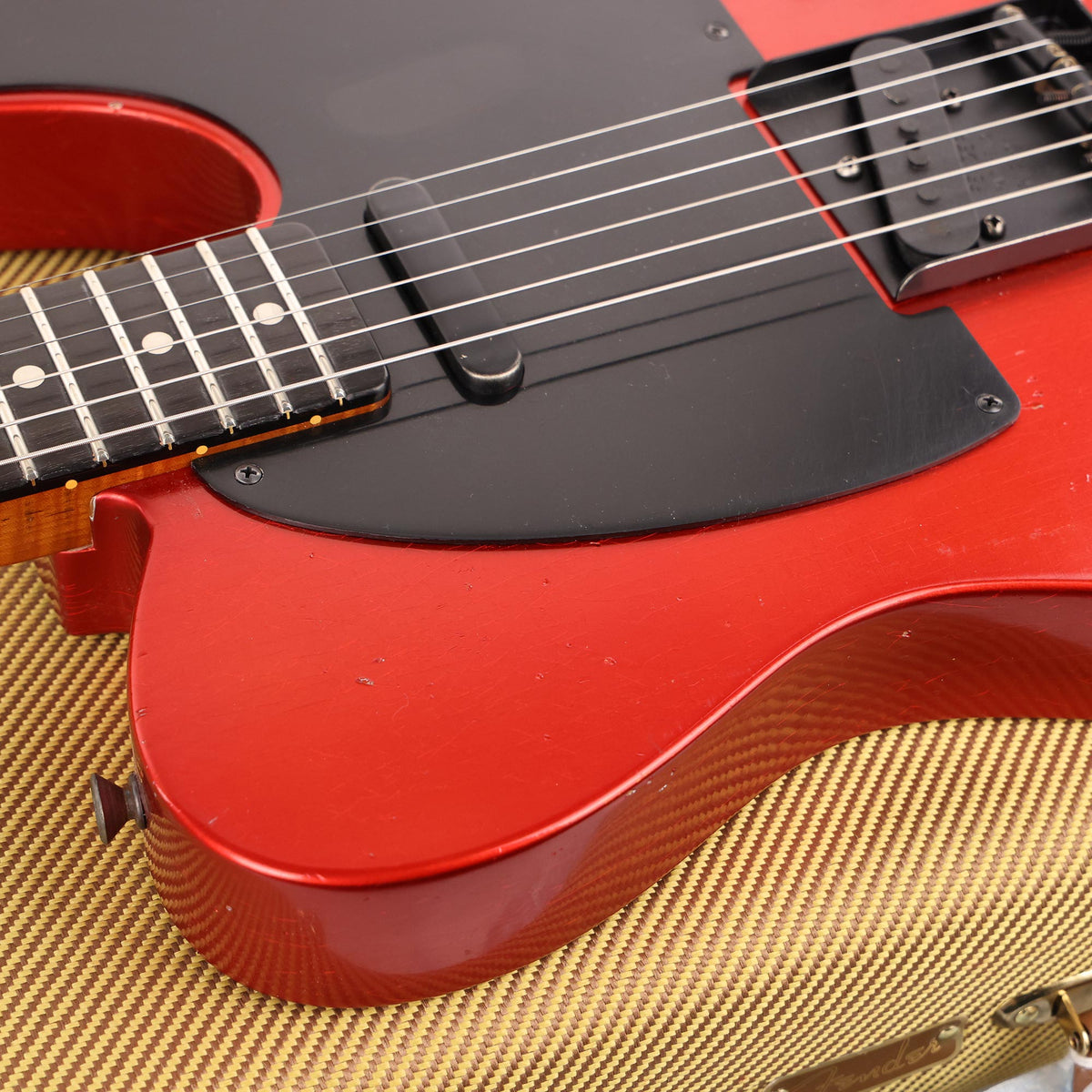 Fender Custom Shop 50s Telecaster Relic Blood Orange Roasted Alder and Flame Maple Masterbuilt Dennis Galuszka — 7