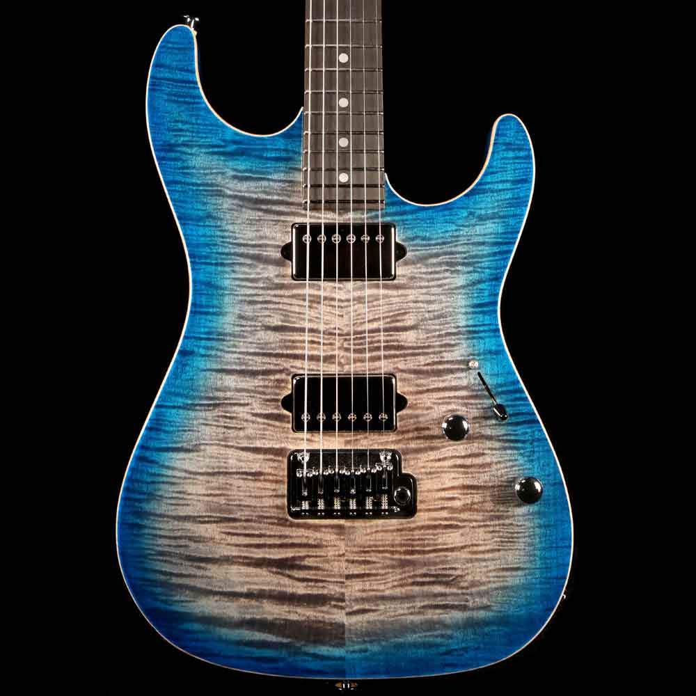Suhr Standard Trans Charcoal with Blue Burst Back Finish — 1