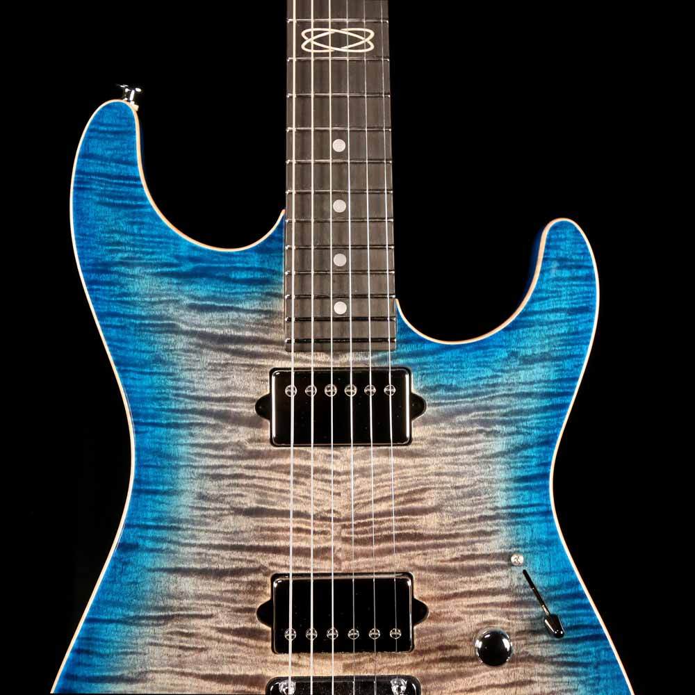 Suhr Standard Trans Charcoal with Blue Burst Back Finish — 8