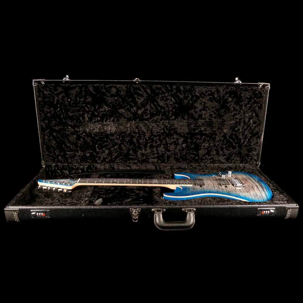 Suhr Standard Trans Charcoal with Blue Burst Back Finish — 9