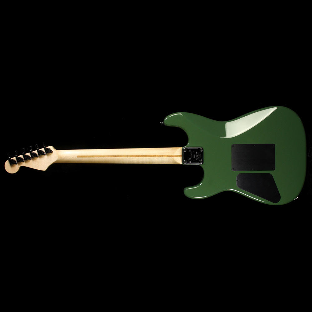 Used 2010 Charvel Custom Shop San Dimas Electric Guitar Rising Sun Green with Gold Leaf Letters — 3