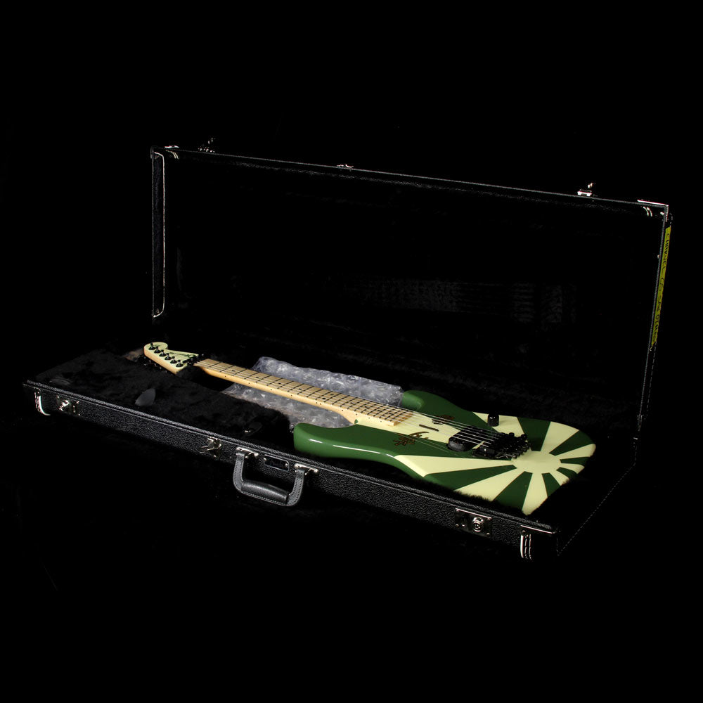 Used 2010 Charvel Custom Shop San Dimas Electric Guitar Rising Sun Green with Gold Leaf Letters — 6