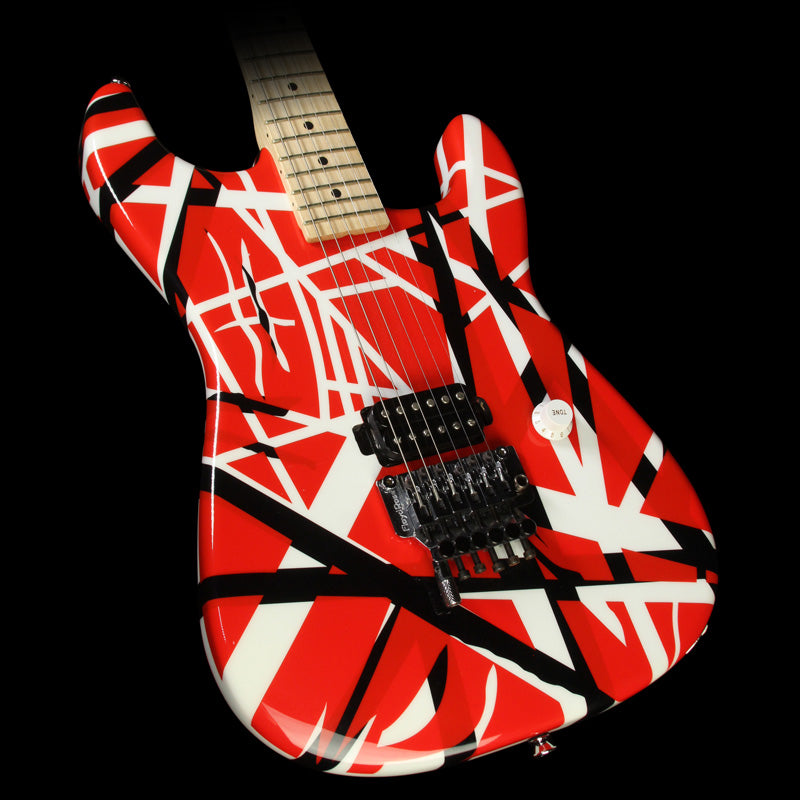 Used Charvel EVH Art Series Electric Guitar Red, Black & White — 1