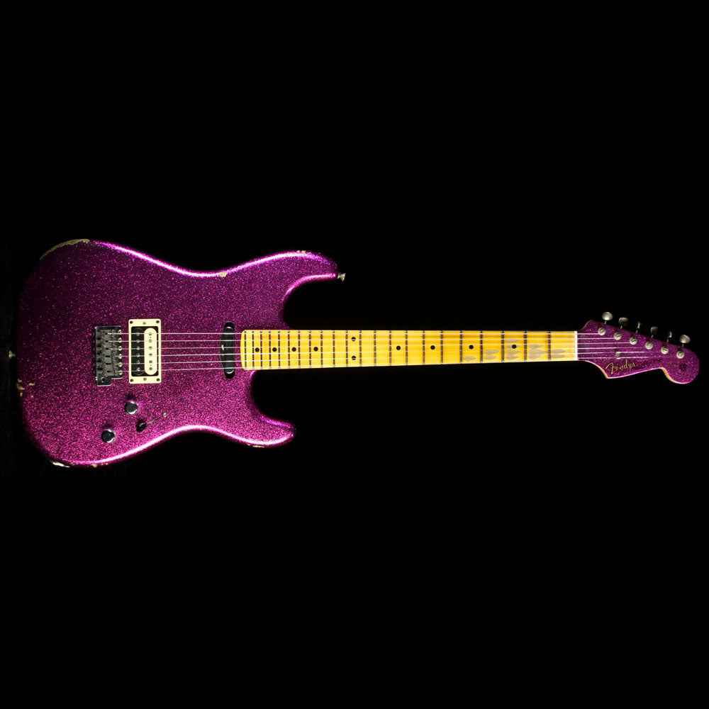 Fender Custom Shop 2016 Limited Edition Relic H/S Stratocaster Electric Guitar Aged Magenta Sparkle — 2
