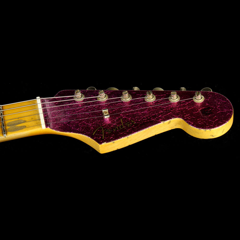 Fender Custom Shop 2016 Limited Edition Relic H/S Stratocaster Electric Guitar Aged Magenta Sparkle — 4