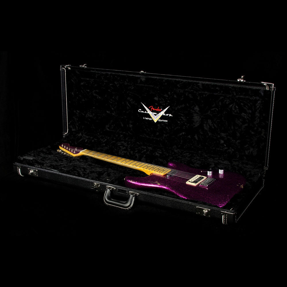 Fender Custom Shop 2016 Limited Edition Relic H/S Stratocaster Electric Guitar Aged Magenta Sparkle — 5