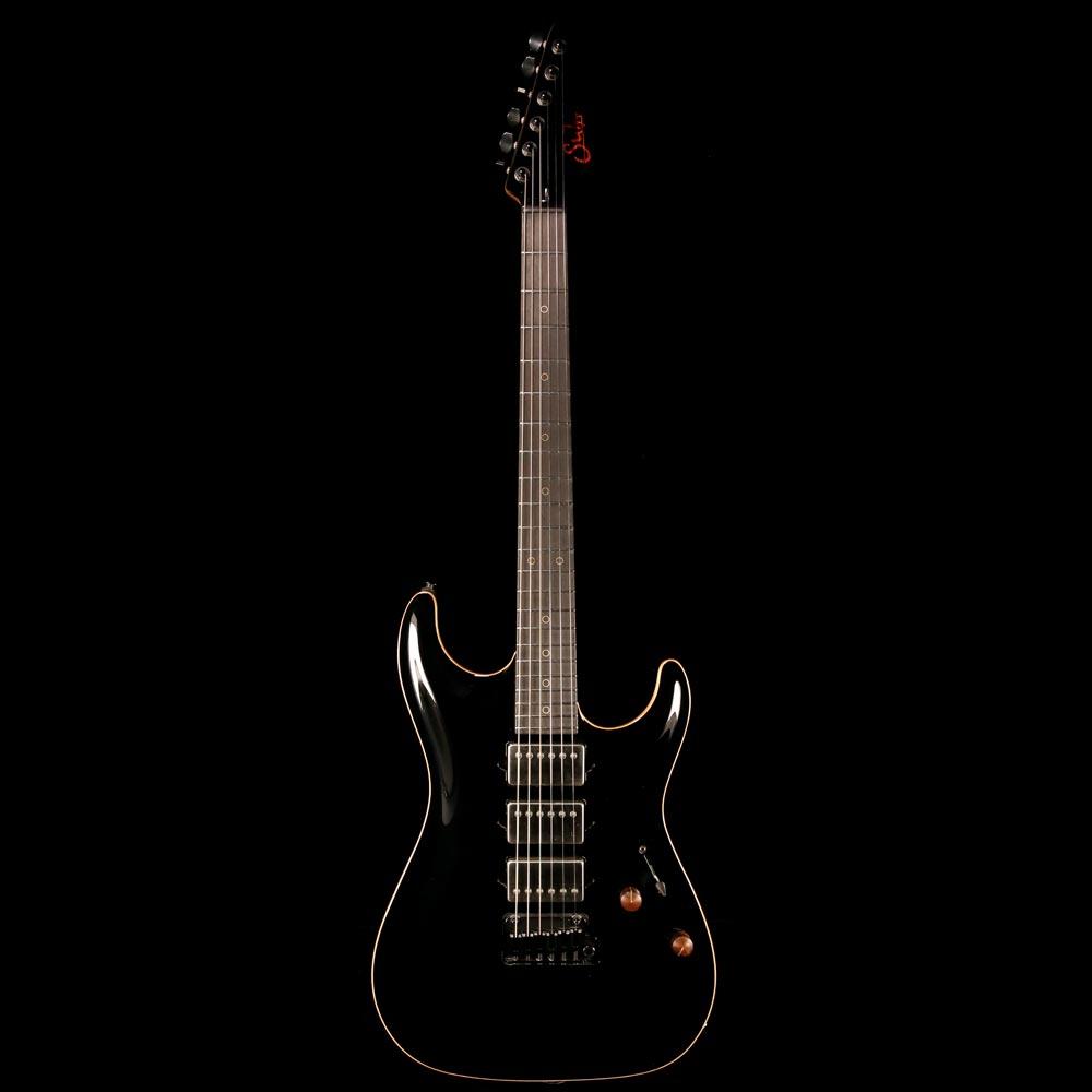 Suhr Standard Carve Top Roasted Maple Neck Gloss Black — 2