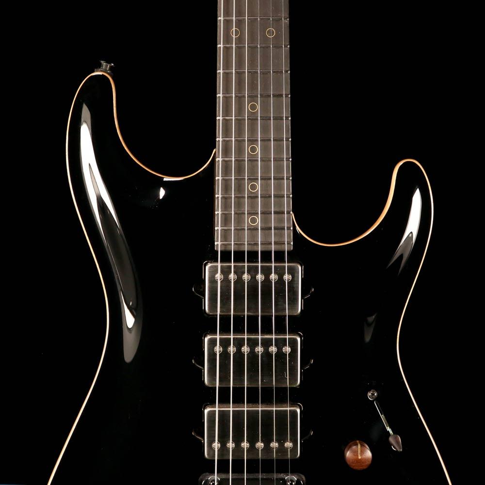 Suhr Standard Carve Top Roasted Maple Neck Gloss Black — 7
