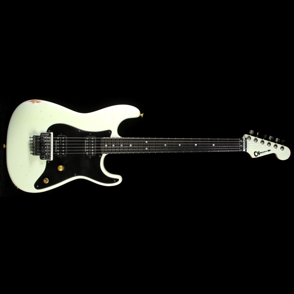 Used 2016 Charvel Custom Shop Nitro San Dimas Electric Guitar White Pearl with Platinum Pink Overspray — 2