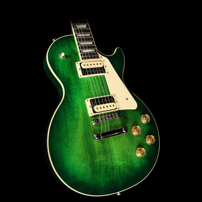 Used 2017 Gibson Les Paul Classic T Electric Guitar Green Ocean