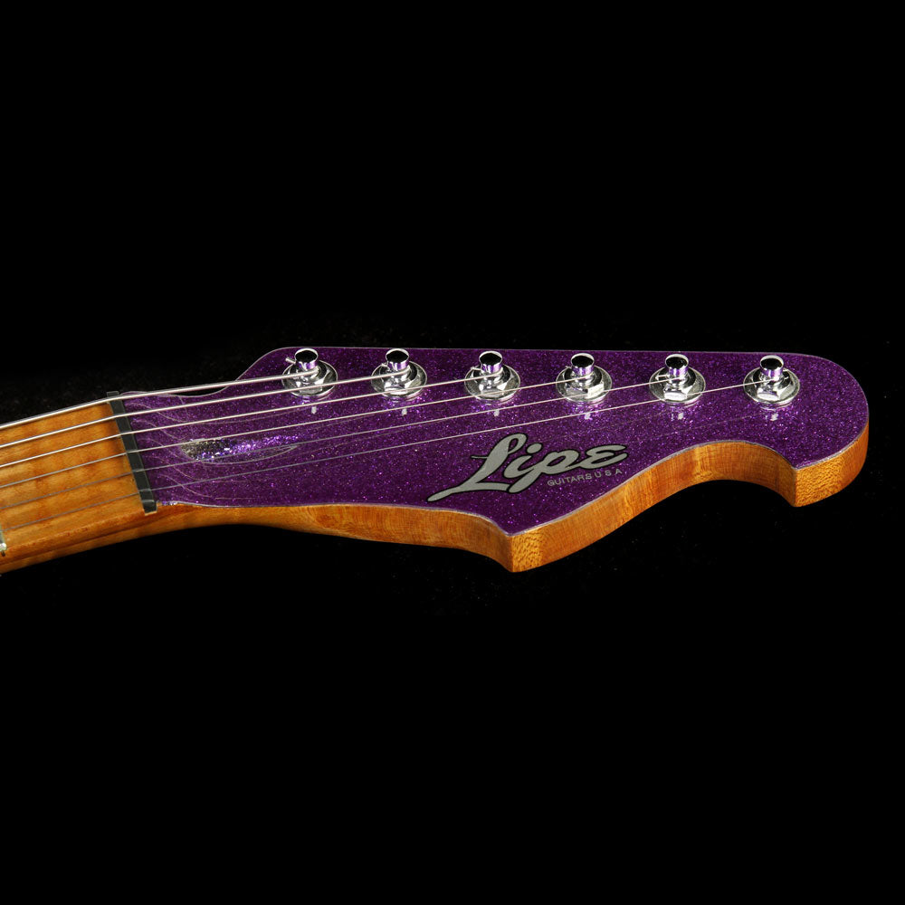 Used 2015 Lipe Carved Top Virtuoso Electric Guitar Purple Sparkle — 4