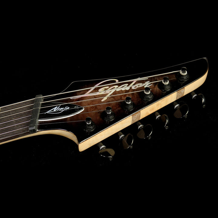 Legator Ninja-200 SE Fanned Fret Electric Guitar Charcoal Burl