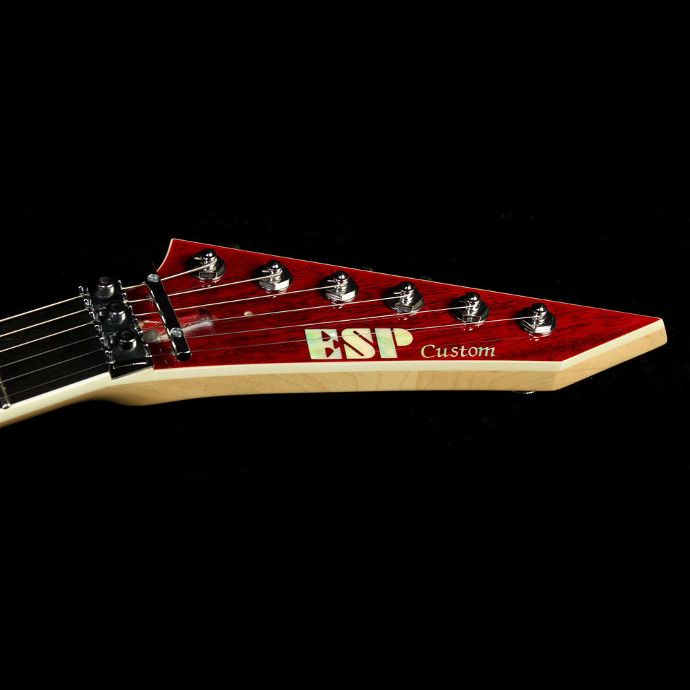 Used ESP Custom Japan M-II Electric Guitar See-Thru Red — 4