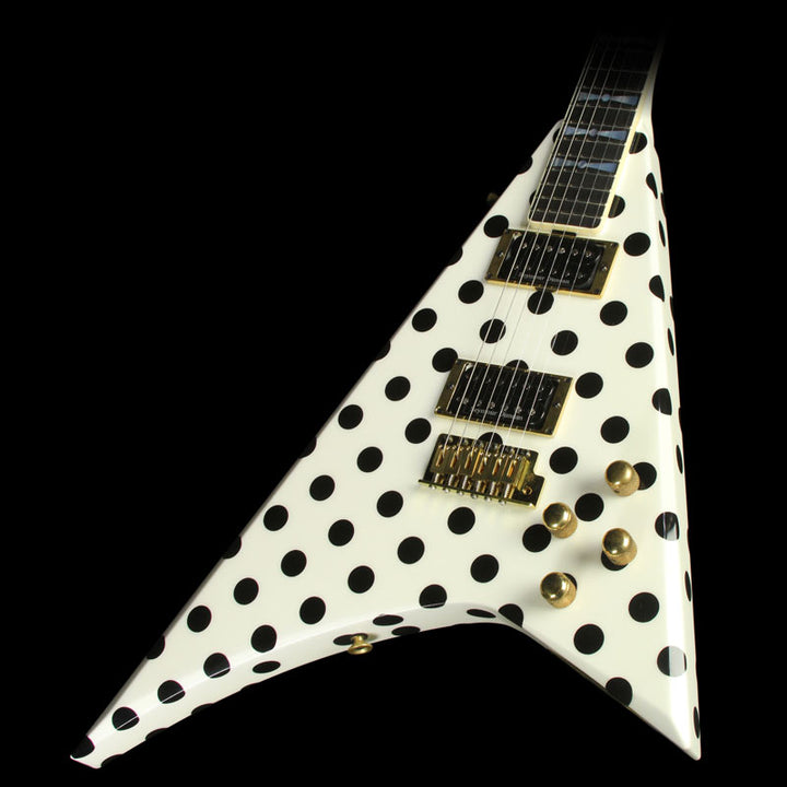 Used 2016 Jackson Custom Shop Randy Rhoads RR 1.5 Guitar White w Black Dots