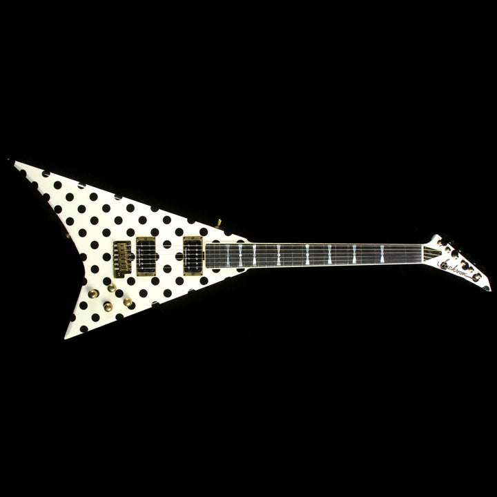 Used 2016 Jackson Custom Shop Randy Rhoads RR 1.5 Guitar White w Black Dots