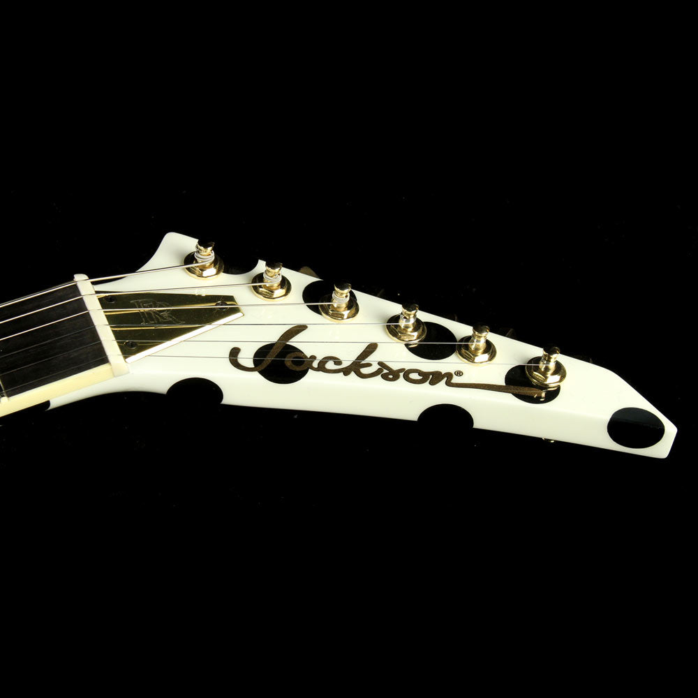 Used 2016 Jackson Custom Shop Randy Rhoads RR 1.5 Guitar White w Black Dots — 4