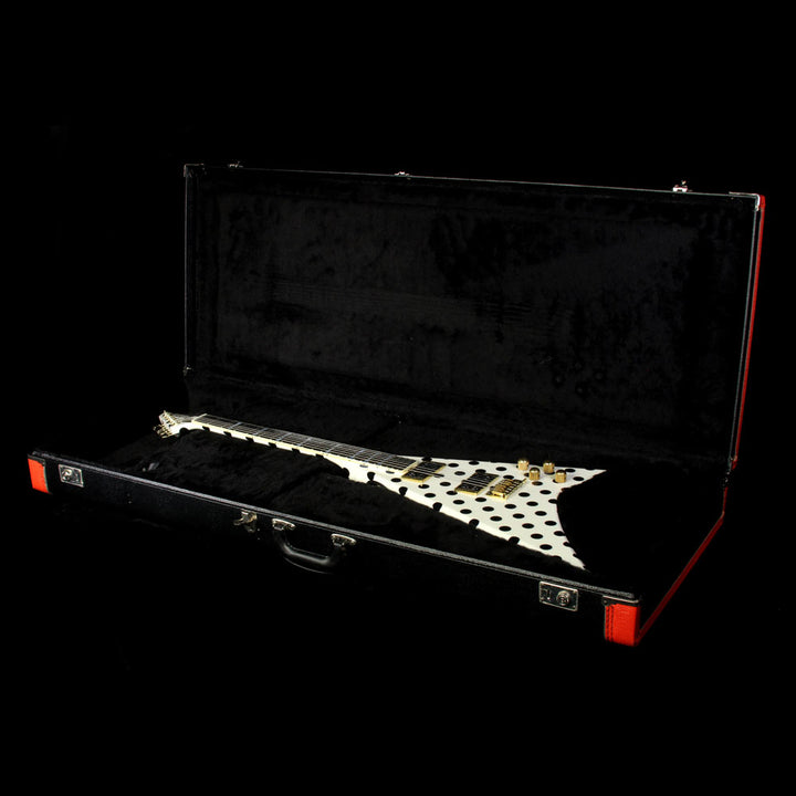 Used 2016 Jackson Custom Shop Randy Rhoads RR 1.5 Guitar White w Black Dots