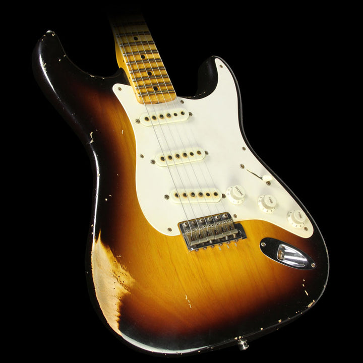 Used 2014 Fender Custom Shop Masterbuilt John Cruz 1957 Relic Wildwood 10 Stratocaster Electric Guitar 2-Tone Sunburst