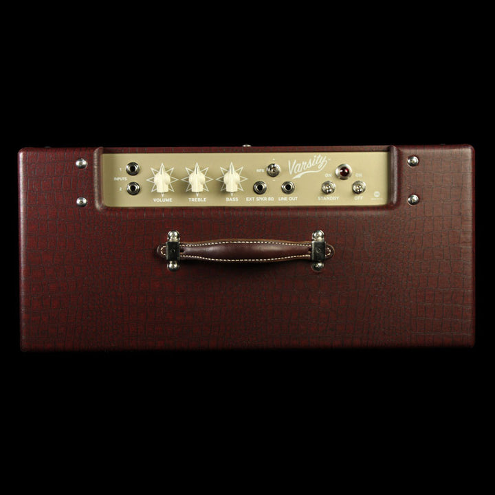 Magnatone Varsity 12 Cathedral Electric Guitar Amplifier Burgundy Crocodile