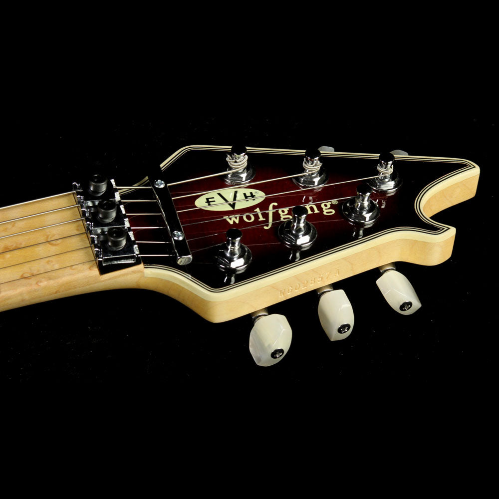 Used EVH USA Wolfgang Hardtail 5A Flame Top Electric Guitar Transparent Cherry — 4
