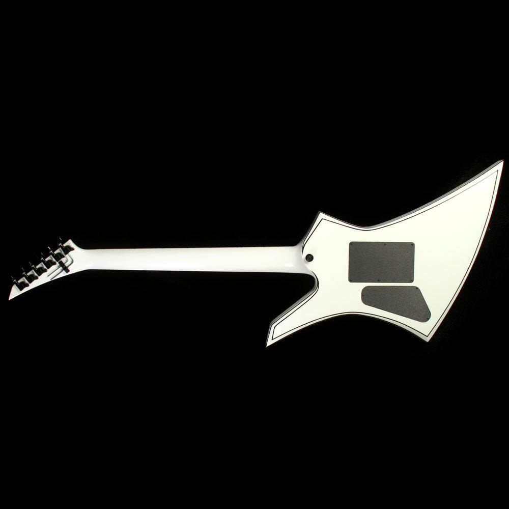 Used Jackson USA Select KE2 Kelly Electric Guitar Snow White with Black Pinstripes — 3