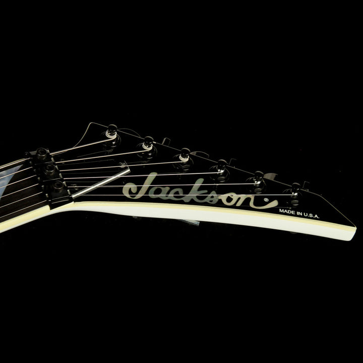 Used Jackson USA Select KE2 Kelly Electric Guitar Snow White with Black Pinstripes