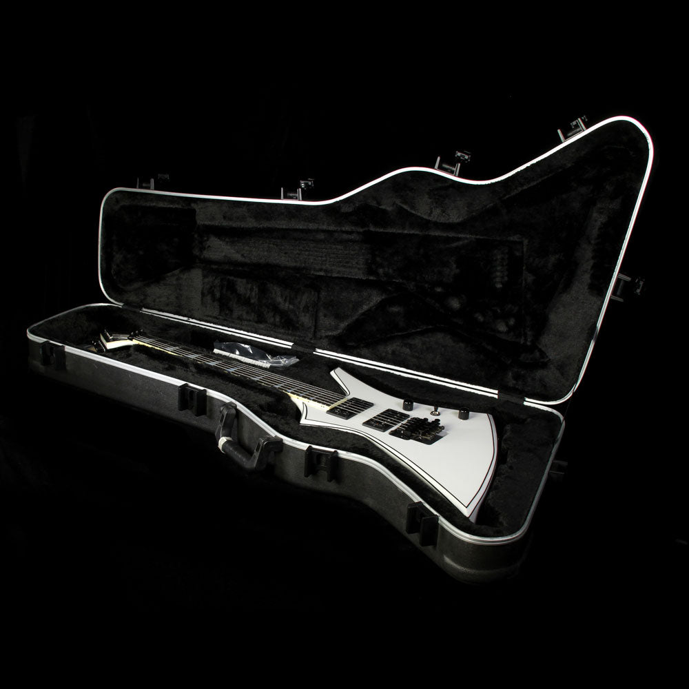 Used Jackson USA Select KE2 Kelly Electric Guitar Snow White with Black Pinstripes — 5