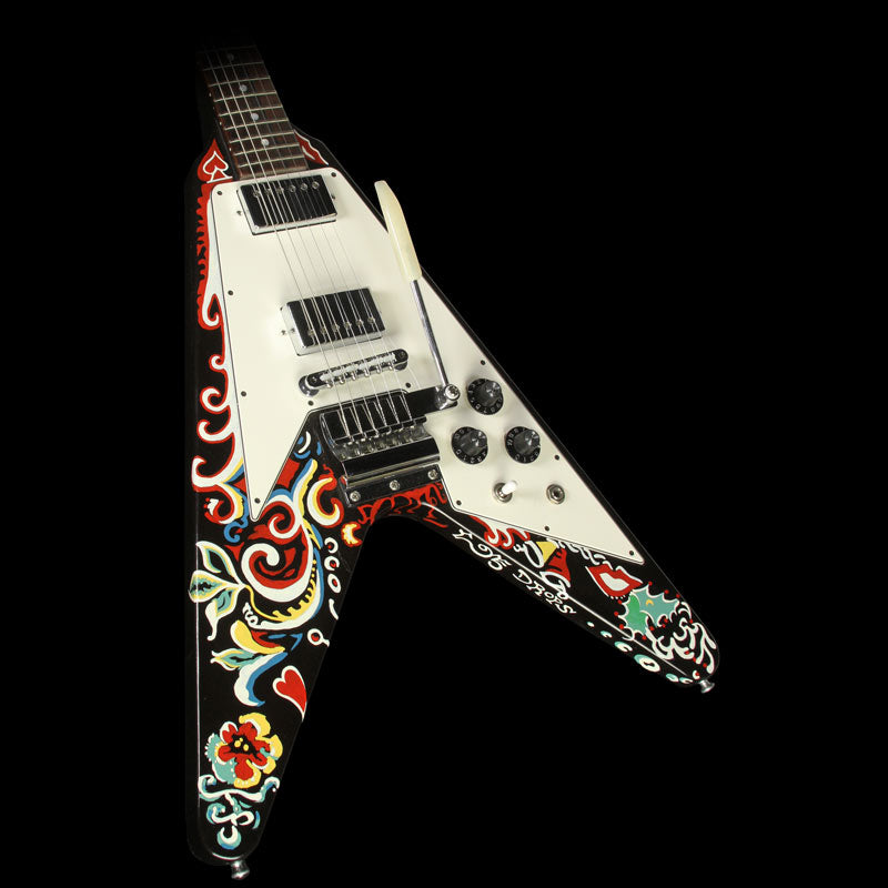 Used 2006 Gibson Custom Shop Jimi Hendrix Psychedelic Flying V Hand Painted Electric Guitar — 1