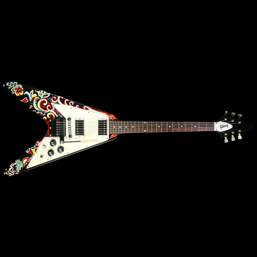 Used 2006 Gibson Custom Shop Jimi Hendrix Psychedelic Flying V Hand Painted Electric Guitar — 2