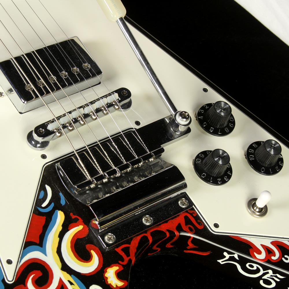 Used 2006 Gibson Custom Shop Jimi Hendrix Psychedelic Flying V Hand Painted Electric Guitar — 8
