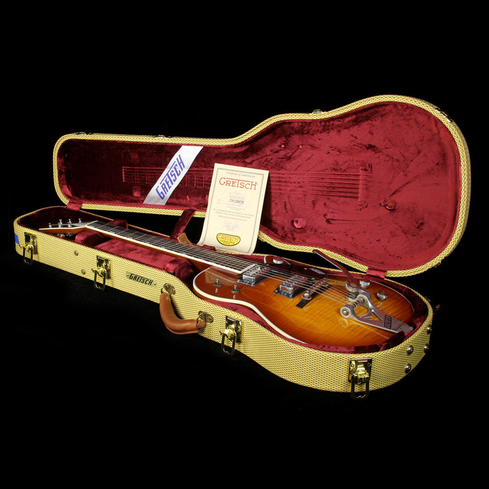 Used 2013 Gretsch Custom Shop G6128CS '59 Duo Jet Relic	Electric Guitar Two-Tone Sunburst — 8