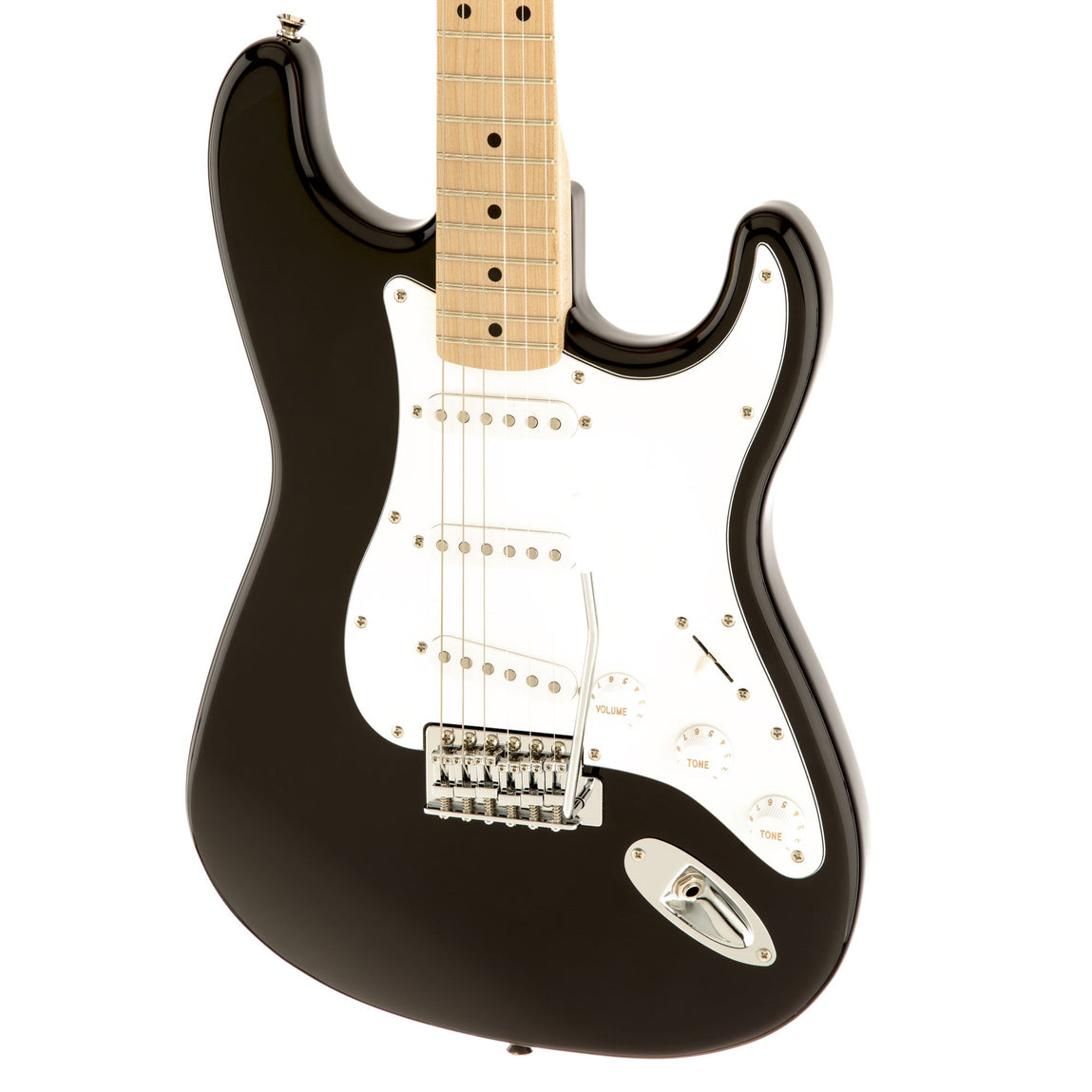 ギター Squier by Fender Affinity STRAT Blackie Squier Affinity Series Stratocaster Electric Guitar and Fender Amp