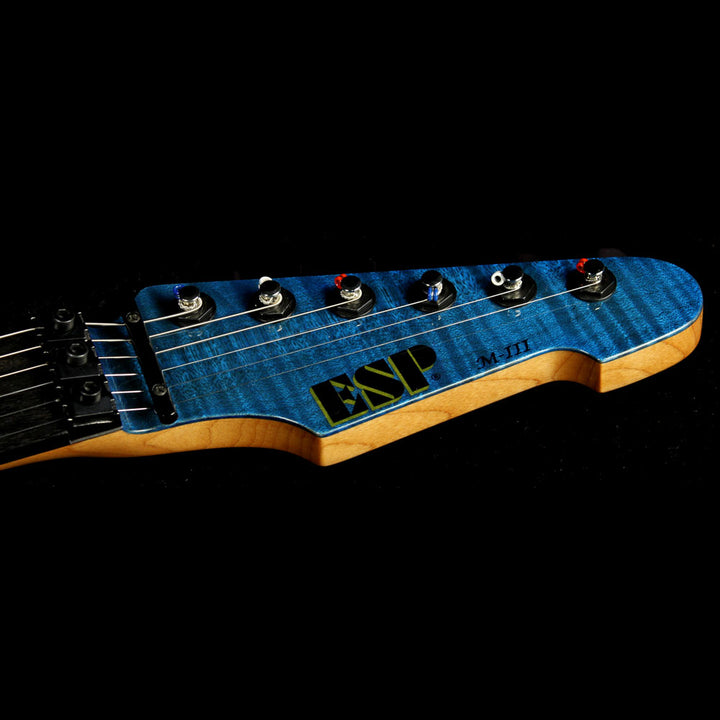 Used 2016 ESP USA M-III Electric Guitar See-Thru Blue