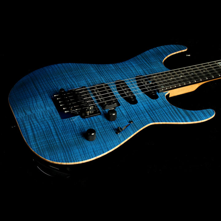 Used 2016 ESP USA M-III Electric Guitar See-Thru Blue