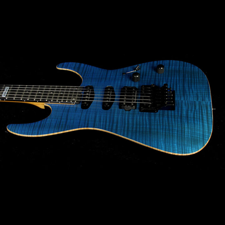 Used 2016 ESP USA M-III Electric Guitar See-Thru Blue