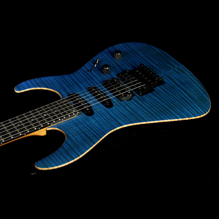 Used 2016 ESP USA M-III Electric Guitar See-Thru Blue