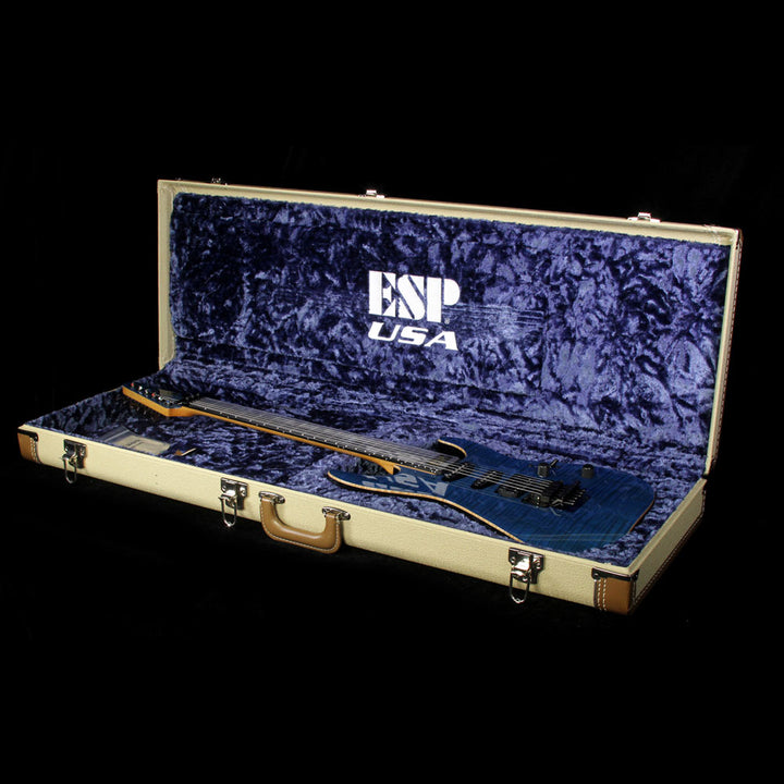 Used 2016 ESP USA M-III Electric Guitar See-Thru Blue