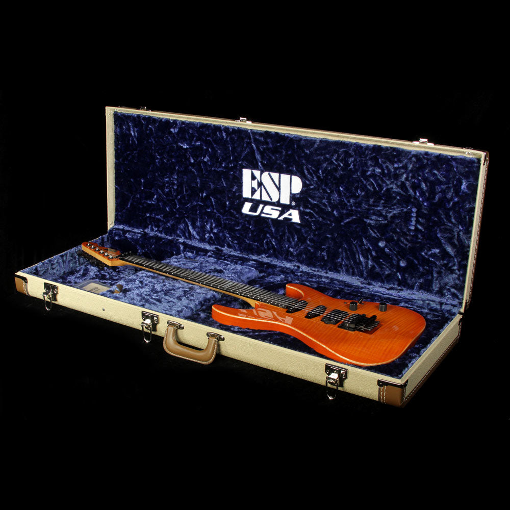 Used 2014 ESP USA M-III Electric Guitar Copper Sunburst — 8