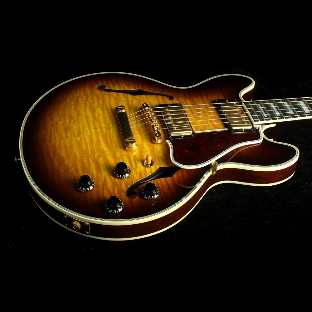 Used 2007 Gibson Custom Shop CS-356 Flame Top Electric Guitar Vintage Sunburst — 6