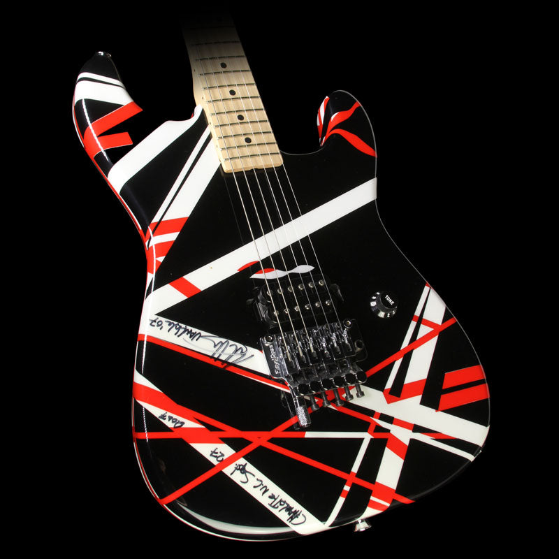 Used 2007 Charvel EVH Art Series Electric Guitar Red, Black & White — 1