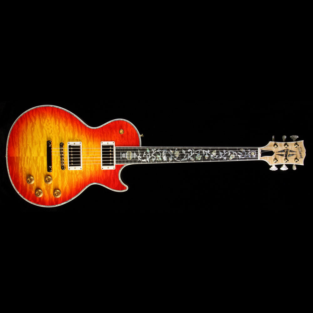 Gibson Custom Shop Les Paul Ultima With Tree of Life Inlays Electric Guitar Cherry Sunburst — 2