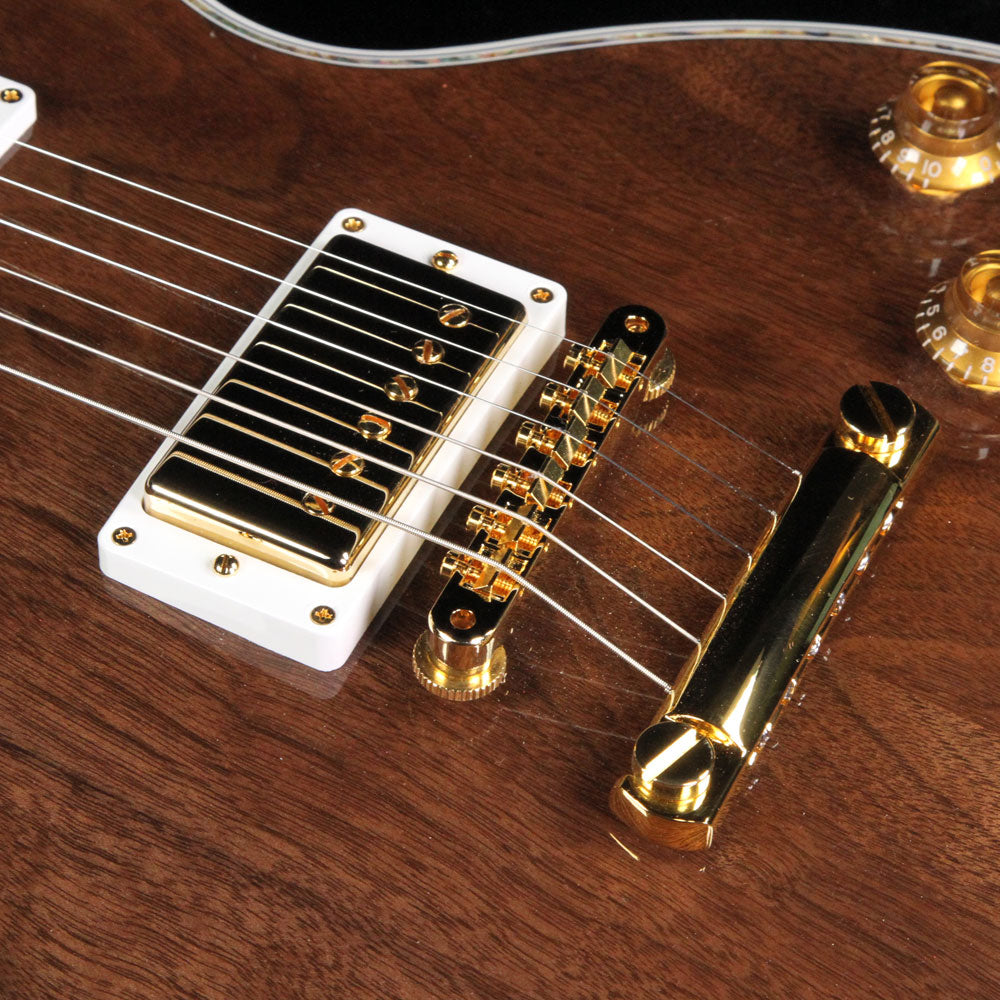 Gibson Custom Shop Les Paul Ultima Butterfly Electric Guitar Natural Claro Walnut Top — 7