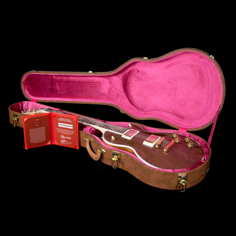 Gibson Custom Shop Les Paul Ultima Butterfly Electric Guitar Natural Claro Walnut Top — 8