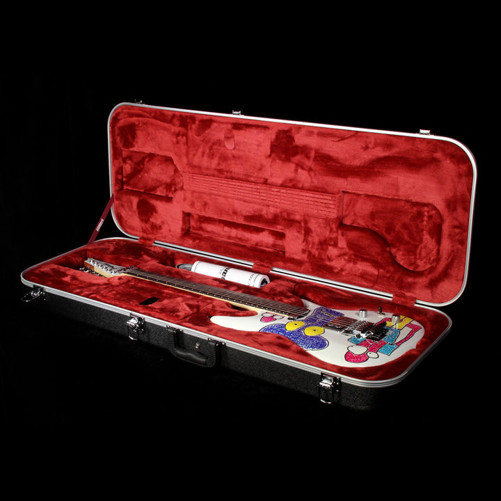 Ibanez Joe Satriani Limited Edition JSART2 Electric Guitar White and Hand Drawn