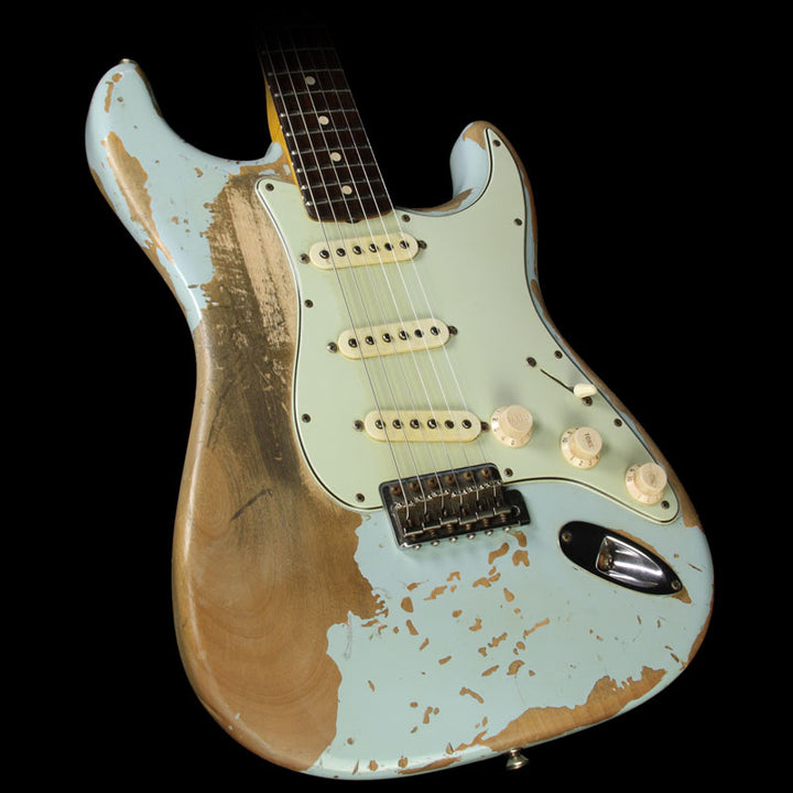 Used 2011 Fender Custom Shop Jason Smith Masterbuilt Ultimate Relic 1960 Stratocaster Electric Guitar Sonic Blue