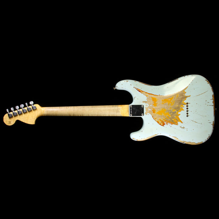 Used 2015 Fender Custom Shop Jason Smith Masterbuilt 1969 Stratocaster Electric Guitar Sonic Blue over 3-Tone Sunburst