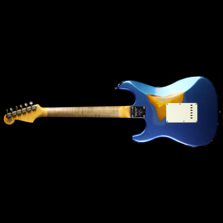 Used 2014 Fender Custom Shop '60 Stratocaster Relic Electric Guitar Lake Placid Blue over 3-Tone Sunburst