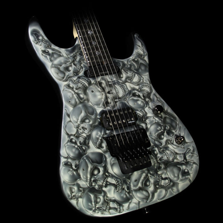 Used Charvel Custom Shop Jon Levin Signature Prototype Dinky Electric Guitar Skulls Graphic