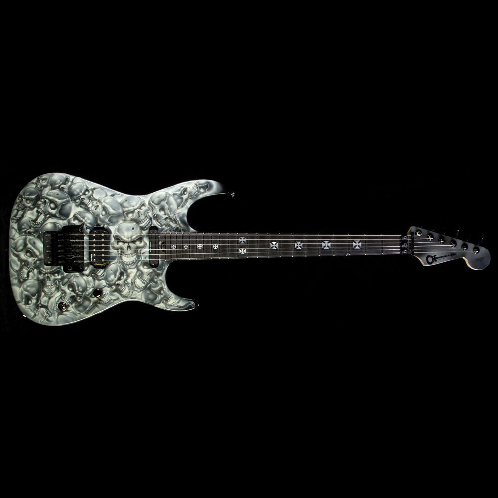 Used Charvel Custom Shop Jon Levin Signature Prototype Dinky Electric Guitar Skulls Graphic — 2